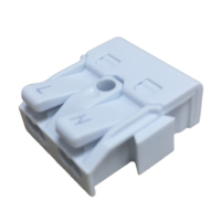 Connecteur de câblage compact à 2 pôles en laiton avec fixation par emboîtement pour installation électrique