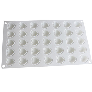 Heart-Shaped Silicone Mold 35 Cavity For Chocolate Mousse Cake Decorating Valentine'S Day Use White - Product Image 4