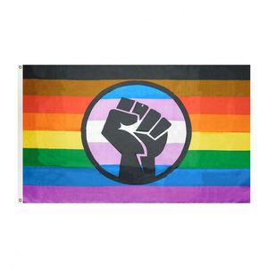 New Arrival Double Side Feminism Rainbow <b>Flags</b> for Yard Lawn Indoor Outdoor Decoration - Product Image 2