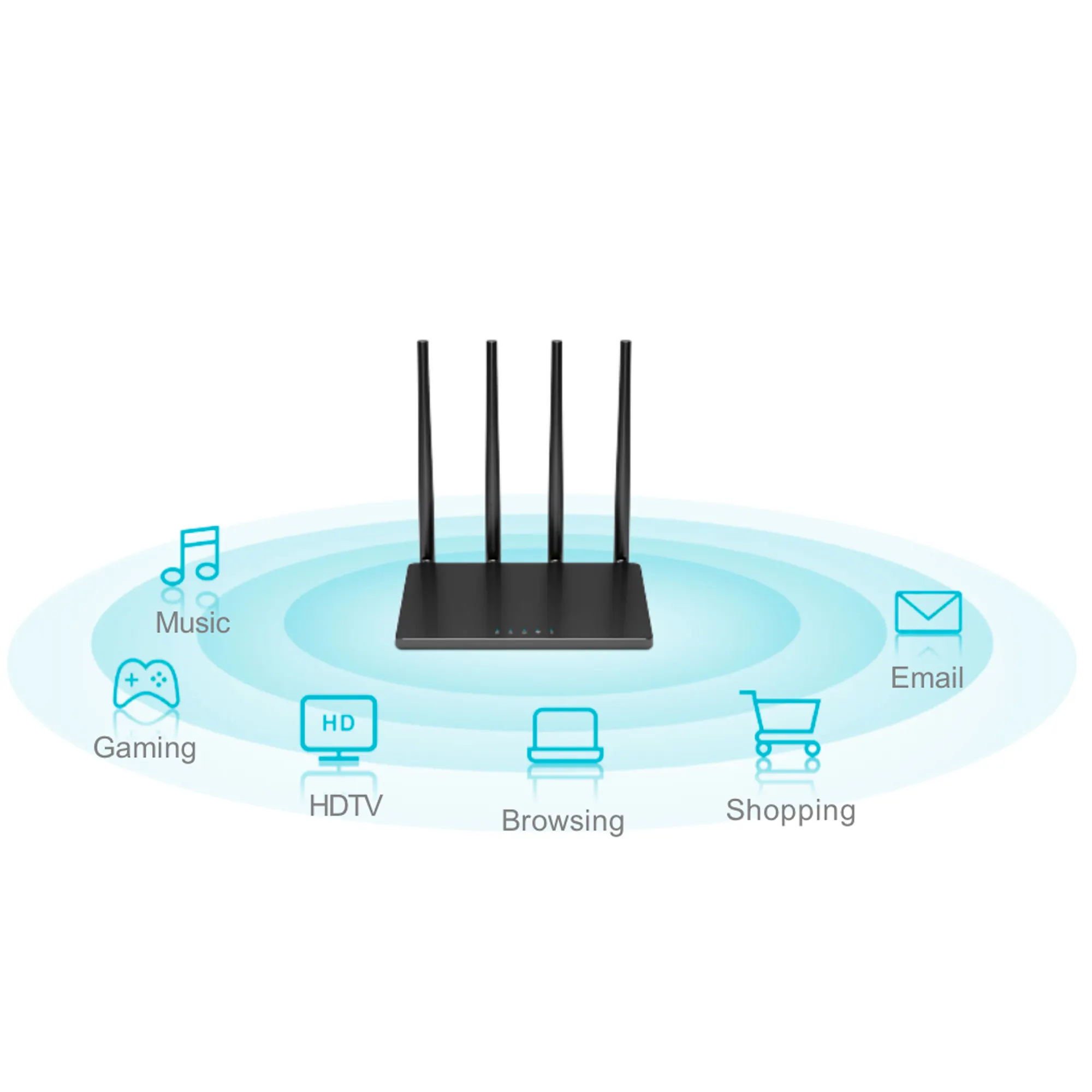 Optimierter Internet zugang mit AX1500 Router Hub: 1WAN 3LAN Wifi Booster