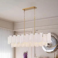Lustre en verre soufflé à la main de style vintage français du milieu du siècle, luminaire suspendu LED minimaliste pour salle à manger, bar, villa, directement de l'usine