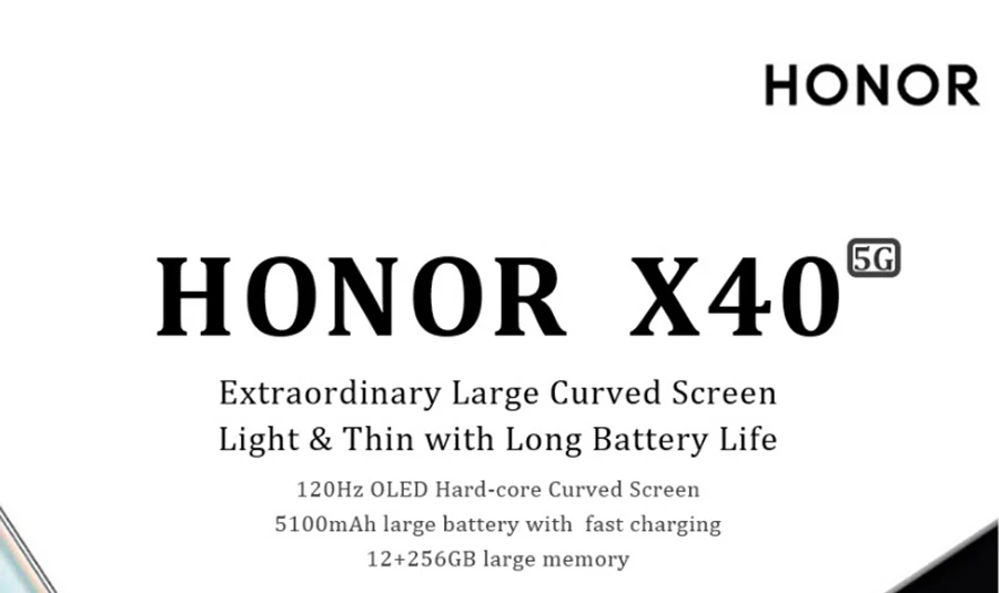 Original HONOR X40 5G Mobile Phone 6.67 Inch Snapdrgon 695 Octa Core Android 12 Battery 5100mAh 50MP Main Camera AMOLED 120 Hz