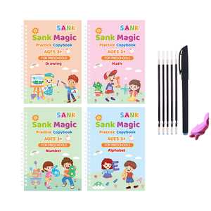 Libro de práctica de escritura <span class=keywords><strong>a</strong></span> mano en inglés para niños, libros de ejercicios con alfabeto, venta al por mayor, libro mágico hundido - Product Image 1
