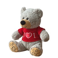Avantage de prix porter robe rouge Beige ours en peluche doux jouets en peluche cadeaux pour enfants