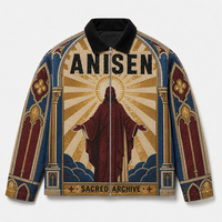 Vestes en tapisserie pour hommes, streetwear, col zippé, doublure en satin, coupe-vent d'hiver pour hommes, veste en tapisserie