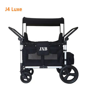 JXB Xe Bốn Bánh 4 Chỗ Ngồi Có Dây Đai 5 Điểm Xe Đẩy Trẻ Em Gấp Gọn - Product Image 5