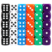 Dés en acrylique D6 multi-tailles (12mm, 16mm, 19mm, 25mm) directement de l'usine, avec logo personnalisé, livraison rapide, échantillon disponible, fournitures pour magasins de jeux