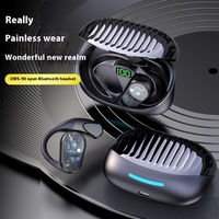 Écouteurs sans fil TWS 5.3 avec indicateur LED, conception ouverte, étanchéité IPX5, faible latence pour le gaming, chipset JL