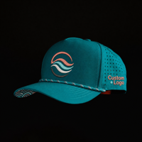 Casquette de golf cinq panneaux avec logo brodé personnalisé, haute qualité, faible MOQ, fermeture Velcro, boucle coulissante, style rétro classique pour femme