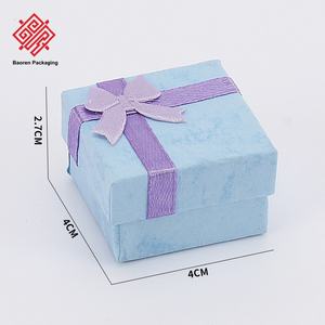 Baoren vente en gros 4x4cm couvercle supérieur et inférieur bijoux coffrets cadeaux anneaux petit emballage bijoux cadeau boîtes de rangement pour accessoires - Product Image 2