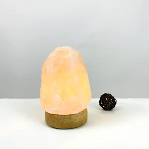 مصباح ملح هيمالايا مثالية هدية يدوية للأطفال مصباح ملح صخري زهري طبيعي علاج أيونات