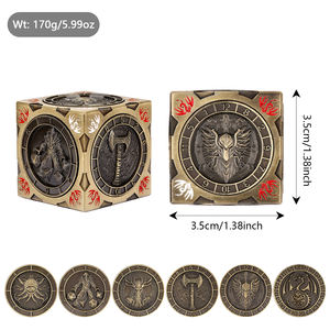 Jeu Party Favors 7-en-1 RPG Dice Spinner <span class=keywords><strong>Roulette</strong></span> <span class=keywords><strong>Jeux</strong></span> de société rotatifs à la main D6 Dés en métal polyédriques avec emballage en boîte - Product Image 4