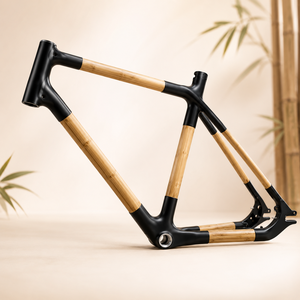 Bamboo Labs Custom Painted Bamboo Bike <b>Frame</b> with Aluminum Joints and Disc Brake Universal Compatibility for Cruisers - Product Image 2