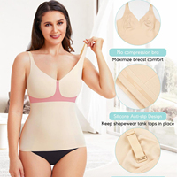 Fabricant sur mesure de débardeur gainant amincissant pour femme, sans couture, respirant, à effet ventre plat, à bretelles spaghetti