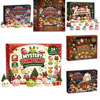 Nouveau Calendrier de l'Avent Squishy Dumpling 24 Jours, Ensemble de Jouets Anti-Stress à Presser pour Noël, Cadeau de Fêtes en Gros pour Enfants