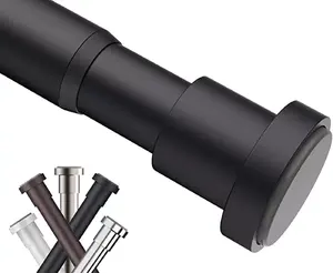 Tringle de Douche Noire Réglable pour Salle de Bain 43-73 Pouces, Tringle à Rideau de Douche Noir Mat - Product Image 6