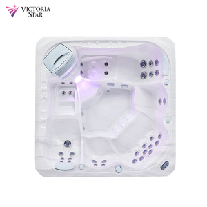 อ่างสปาอินฟินิตี้ขนาด2350*2350*900มม. อ่างน้ำร้อนสำหรับทั้ง6คนจากภายนอกและมีเสียง - Product Image 6