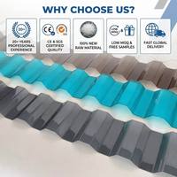Matériaux de construction pour toitures en plastique transparent insonorisant et imperméable, plaques de polycarbonate ondulées PC