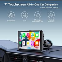 Pantalla CarPlay Portátil de 7 Pulgadas, Fácil de Instalar, Inalámbrica, Pantalla Táctil, Fácil Actualización para Autos Antiguos