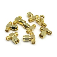Adaptador en T SMA, Conector RF SMA Macho a SMA Hembra, Modificación de Doble Antena para Tarjetas de Red y Routers