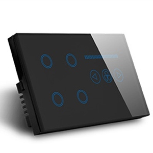 Bảng Điều Khiển Thủy Tinh Summao 147*86Mm Vương Quốc Anh, Kết Hợp Công Tắc Cảm Ứng Và Bộ Điều Chỉnh Độ Sáng 4Gang & Quạt Thông Minh Với Chức Năng Đo Sáng Nguồn - Product Image 2