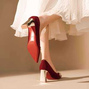 Chaussures à talons pointus en velours avec décoration en cristal, chaussures de fête de mariage, taille 35 36 37 38 39 40 - Product Image 2