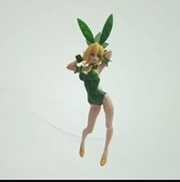 Figura de PVC de Chica Conejita Élfica Rubia, Traje de Conejita Verde, Juguete de Anime, Modelo Coleccionable, Decoración de Escritorio, Regalo