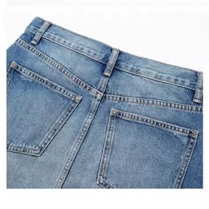 กระโปรงยีนส์ผู้หญิงทรงวินเทจเอวสูงคุณภาพดีมีกระเป๋าแฟชั่นใหม่ประจำฤดูร้อนปี 2025 - Product Image 4