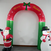 Château gonflable LED décoratif de 2,7 m 3W SMD avec bonhomme de neige mignon, adaptateur inclus, lumières de Noël extérieures pour enfants - Vente directe usine