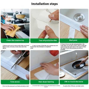 <span class=keywords><strong>Nastro</strong></span> doccia <span class=keywords><strong>impermeabile</strong></span> Anti-stampo in PVC per <span class=keywords><strong>cucina</strong></span> <span class=keywords><strong>e</strong></span> <span class=keywords><strong>bagno</strong></span> per sigillare <span class=keywords><strong>e</strong></span> mascherare <span class=keywords><strong>nastro</strong></span> adesivo - Product Image 4