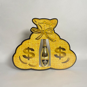 Led Illuminated Money Bag Wine Stand Acrylic Champagne Display Rack Party Bar Decor - Product Image 4