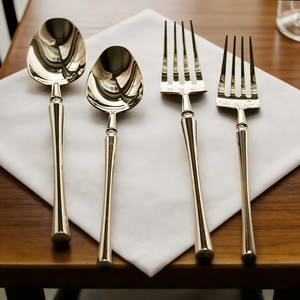 Wholesale Luxury Plated 304 Stainless Steel Sustainable Flatware <b>Set</b> for Wedding & Hotel Classic Style - Product Image 1