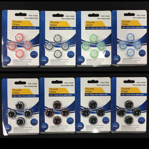 4 cái/bộ Dual-Màu Silicone Ngón Tay Cái Stick Grip Cho PS4 Ps5 Xbox Một 360 Điều Khiển Phím Điều Khiển Cap Bìa + Vỉ Bao Bì Bán Lẻ - Product Image 4