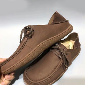 Marque de haute qualité rétro à feuilles persistantes respirant à la mode à lacets marron Nubuck cuir décontracté hommes marche plate-forme <span class=keywords><strong>bateau</strong></span> chaussures - Product Image 3