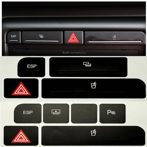Autocollants de réparation pour boutons Audi A4, feux de détresse d'urgence, ESP, porte-gobelet, adhésifs en PVC réutilisables, impression numérique personnalisée - Product Image 5