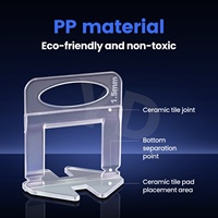 Système de nivellement de carreaux en plastique réutilisable Yide YD-DZ014 moderne avec cale de précision 2.0 et pince – Vente directe usine