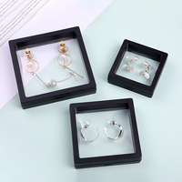 Boîtes de rangement transparentes personnalisées pour colliers, bagues, en carton, en plastique, pour l'affichage de bijoux, étuis de voyage