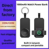 Batterie externe intelligente pour montre connectée 1000 mAh, chargeur sans fil portable 2,5 W compatible avec Apple Watch