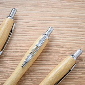 Wholesale <b>Retractable</b> Bamboo Ballpoint <b>Pens</b> with Black Ink - Product Image 3