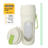 Portable multifonctionnel électrique presse-agrumes friteuse ménage appareil de cuisine Transparent jus tasse petit sans fil en plastique