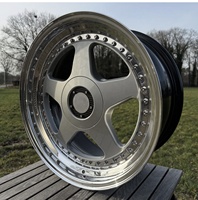 Jantes en alliage forgées monobloc de luxe de haute qualité pour la course de dragster, 2 pièces, 16, 17, 18, 19 pouces, 6*139.7, design maille argentée