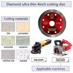 Groothandel Topkwaliteit Mesh Turbo Keramische Tegel Diamantzaagbladen Nat/Droog Superdun 106Mm Porseleinen Diamantslijpschijf - Product Image 2