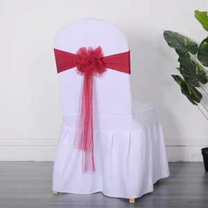 Spandex Chair Sashes <strong>Elastic</strong> Chair Back Flower <strong>Bow</strong> Tie <strong>Wedding</strong> Chair Knot for <strong>Wedding</strong> Party Decoration Hotel Supplies - Product Image 5