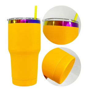 Cadeaux pour la fête des mères Logo personnalisé Gravure arc-en-ciel 30oz Gobelet multicolore arc-en-ciel 30oz Gobelet isolé sous vide - Product Image 1