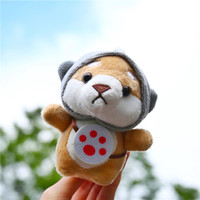 Porte-clés pendentif chien Corgi 3D mignon de 11 cm, poupée en peluche chiot, pendentif pour sac d'école, porte-clés poupée mignon Shiba Inu pour sac à dos