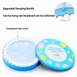 Kit d'empreintes de mains <span class=keywords><strong>et</strong></span> de pieds de bébé en argile souple, tampon encreur parent-enfant, cadre photo pour nouveau-nés <span class=keywords><strong>et</strong></span> nourrissons - Grande Vente - Product Image 3