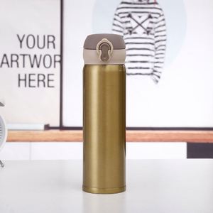 500ml <b>Flip</b> <b>Top</b> Water <b>Bottle</b> Stainless Steel Double Wall Vacuum Insulated Sports Tumbler - Product Image 1