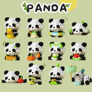 Blocs de construction Panda, 171 pièces, jouet d'assemblage de micro-particules pour enfants de 6 ans et plus, ensemble cadeau éducatif unisexe - Product Image 3