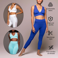 Logo personnalisé ensemble leggings de yoga en maille sexy ensemble de soutien-gorge respirant à séchage rapide ensemble d'entraînement de fitness et de sport