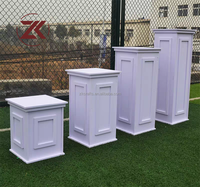 ZKAI En gros Socle en PVC blanc, support à fleurs détachable en acrylique pour mariage et événements